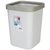 得力（deli）压圈方形垃圾桶 家用清洁桶纸篓 办公用品 18821 大号 浅灰(浅灰色)第2张高清大图