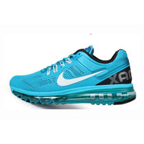 Nike耐克air max2013新款 男女鞋网面全掌气垫鞋跑步鞋运动鞋(孔雀蓝 45)