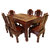 红木家具红木餐桌实木饭桌一桌六椅桌面雕花长方形餐厅桌椅组合非洲酸枝木第2张高清大图