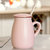 豪峰 陶瓷马克杯水杯咖啡杯牛奶杯带盖勺广告杯可加印logo(粉红牛奶杯配盖勺)第4张高清大图