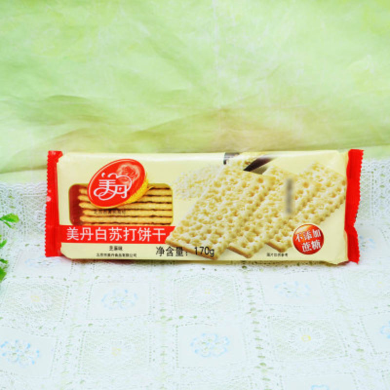 美丹芝麻白苏打饼干170g/袋