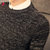 古仕卡特 毛衣男修身秋冬韩版圆领长袖套头青年纯色针织衫M22050(红色 XL)第5张高清大图