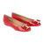 Salvatore Ferragamo女士红色漆皮蝴蝶结平底鞋 05910747.5红 时尚百搭第2张高清大图