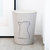 翻转式圆形桶盖 家用带盖纸蒌厨房客厅卫生间垃圾桶(冰河灰 侧颜猫图案)第5张高清大图