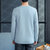 富贵鸟男士2021新秋冬新款纯色印花T恤时尚都市潮流韩版百搭长袖(蓝色 XL)第5张高清大图