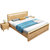 物槿 北欧实木日字床 RZ-01(1.8米*2米原木色 单床+床垫+2床头柜)第2张高清大图
