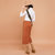 七格格2017春装新款 纯色中长款修身显瘦包臀半身裙 女X1030(草绿色 M)第2张高清大图