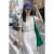 法式白色连衣裙女夏季小众设计裙子质感v领小个子长款长裙(杏色 M)第2张高清大图