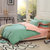纯棉纯色四件套全棉素色双拼简约四件套床单床上用品(墨绿玉 2.0米床适用)第2张高清大图
