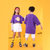 街舞儿童潮装演出服女童爵士套装夏季宽松帅气嘻哈男童中国表演服(150 紫色女款)第3张高清大图