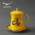 Auratic国瓷永丰源 骨瓷茶杯陶瓷对杯带盖套装办公杯创意礼品杯(蛇杯帝王黄)第4张高清大图