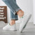 回力板鞋 小白鞋男士滑板鞋白色低帮透气潮流运动鞋41绿 国美超市甄选第7张高清大图