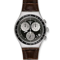 斯沃琪（Swatch）手表金属绅士三眼多功能系列石英男表劲风墨(YCS572)