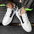 BEBEERU2021春季新款板鞋学生潮鞋青少年休闲运动鞋韩版涂鸦平底滑板鞋子  SXPHCX01(透明 40)第4张高清大图