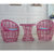【京好】鸟巢藤椅子茶几三件套装 现代简约环保阳台休闲休闲办公户外家具D78(玫红色乱编 买一椅子)第2张高清大图