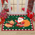 圣诞节狂欢卡通地垫家用入户门口脚垫防滑玄关地毯卧室圣诞装饰(绿底小雪人 60*90厘米)第4张高清大图