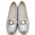 AICCO  金属色女鞋时尚单鞋春季平底女鞋舒适透气牛皮鞋子215(银色 38)第5张高清大图