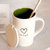 豪峰 陶瓷杯子爱心杯情侣带盖带勺桃心形马克杯咖啡杯水杯早餐杯(内绿款爱心杯配盖勺)第2张高清大图