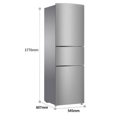 容声（Ronshen）BCD-221WD16NP 221升 三门冰箱 风冷无霜 变频 冷藏冷冻 保鲜存储 静音节能 冰箱(银色)