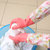 美丽雅保暖型手套HC017412 家务清洁橡胶洗碗手套 加绒加厚加长胶皮手套均码 颜色随机第6张高清大图