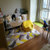 北欧简约风格几何地毯客厅现代沙发茶几垫卧室床边家用长方形地毯(KJ-黄色多边形)第3张高清大图