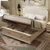 卡富丹 美式实木床1.8米双人床储物床白色(1.8米床垫（棕垫）)第3张高清大图