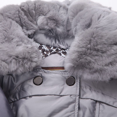 鸭鸭 女士中长款大毛领羽绒服女长款正品清仓