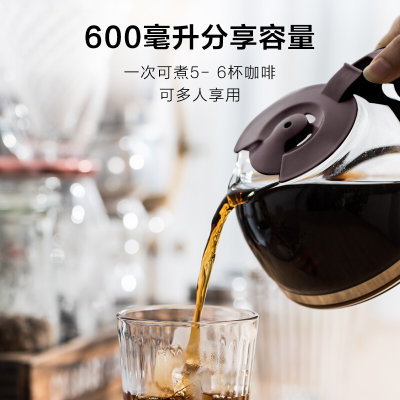 小熊（Bear）咖啡机 美式家用 600ml滴漏式小型迷你煮茶器泡茶壶电热水壶煮咖啡壶 KFJ-A06Q1