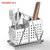 维艾304不锈钢筷子筒筷子笼盒挂式沥水厨房餐具收纳架家用置物架第2张高清大图