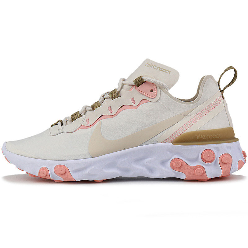 耐克女鞋nikereactelement55高桥盾运动跑步鞋bq2728012白色355