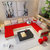 圣罗伦品牌 沙发 布艺沙发 组合 布沙发 简约现代客厅家具 *包邮(活力红 三件套小户型)第5张高清大图