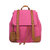 TWINSET女士粉色拼棕色人造革双肩包 OS8TAD-02489粉色 时尚百搭第6张高清大图