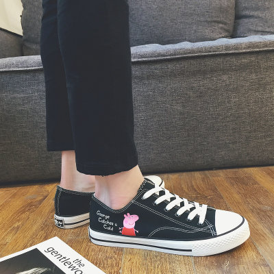 【2018社会鞋帆布鞋男学生情侣鞋板鞋(44 男