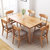 全实木独特餐桌椅组合橡木环保家具北欧现代简约一桌四椅饭桌(原木色-1.16米桌+餐椅*6)第3张高清大图