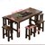 俊采云JCY-B11实木泡茶桌茶台茶桌椅组合一桌4椅（单位：组）(默认)第5张高清大图