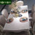 卡富丹 欧式实木餐桌 小户型法式餐桌椅组合长方形餐厅吃饭桌子G901(白色 餐椅)第2张高清大图