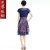 芭黎依橱 中老年女装妈妈装夏装连衣裙中老年夏装 中年女装连衣裙(紫色 XL)第2张高清大图