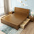 吉木多 橡胶木实木中式简约风1.8,1.5米双人床婚床卧室家具(1.5*2m胡桃色 床+床垫+床头柜*1)第3张高清大图