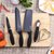 厨房刀具套装 家用刀具5件套切菜刀水果刀家家庭套装厨具整套 黑色(黑色)第5张高清大图