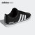 阿迪达斯Adidas NEO男鞋2021新款革面三条纹休闲鞋低帮防滑板鞋B74494(黑色 40)第4张高清大图