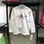NIKE AJ童装专柜 男女童时尚长袖卫衣(140CM(S) 白色)第3张高清大图