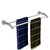 KEDAH 科迪太空铝浴室挂件 毛巾双杆60cm长(典雅瓷质银DF802)第2张高清大图