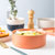 亿嘉IJARL北欧陶瓷餐具组合乔迁结婚送礼创意礼品简约美式家用碗碟套装(火花6.5英寸面碗橙色)第2张高清大图
