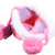 迪士尼公主儿童宝宝帽子秋冬新款加厚保暖女童护耳针织毛线帽(SP71002粉色)第2张高清大图