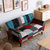 A家家具 布艺沙发北欧简约时尚拼色小户型客厅(灰黑格 双人位)第3张高清大图