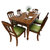 美式乡村白蜡木实木餐桌椅组合长方形复古简约4-6人饭桌歺桌家具(1.2米餐桌*6(白蜡木))第5张高清大图
