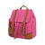TWINSET女士粉色拼棕色人造革双肩包 OS8TAD-02489粉色 时尚百搭第2张高清大图