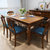 美式乡村白蜡木实木餐桌椅组合长方形复古简约4-6人饭桌歺桌家具(1.2米餐桌(白蜡木))第2张高清大图