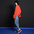 七格格 2017春装新款 喇叭袖系带刺绣爱心宽松套头长袖卫衣女N386(橙红色 M)第4张高清大图