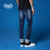 G&G男装新品春季迷彩印花男士牛仔裤直筒宽松迷彩裤牛仔长裤薄款(蓝色 38)第4张高清大图